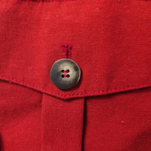 Vintage VTG Two Roads short sleeves blazer red size M 90s cosplay - Picture 6 of 9